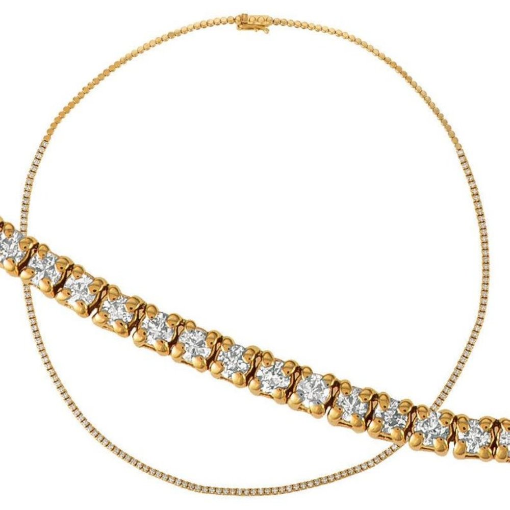 2.00 Carat Diamond Necklace G SI 14K Yellow Gold